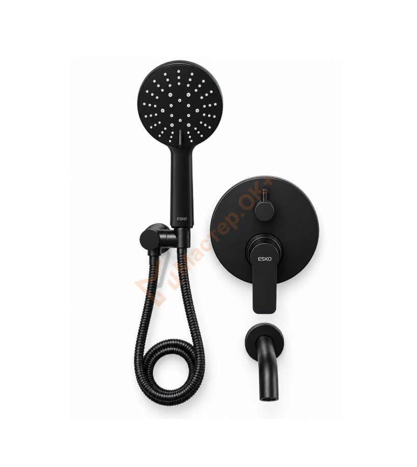 Душевая система "Sangapore" скрытого монтажа 7in1 SB (Black)
